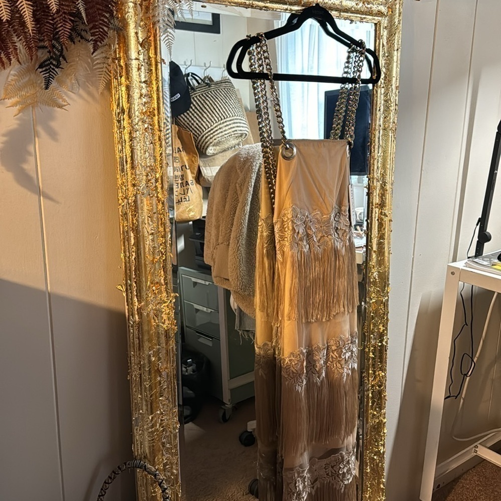 Dylan Lex Chain Strap Dress Nude Large — image 2 of 6